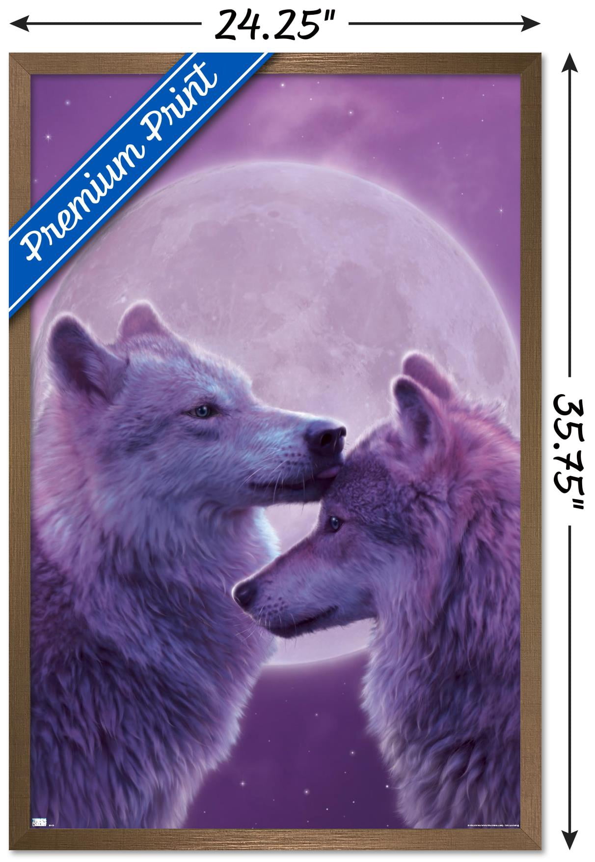 Vincent Hie - LoVing Wolves Wall Poster, 22.375" x 34", Framed