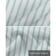 thumbnail image 6 of Turquoise Vertical Stripes Linen Curtain Valance for Bedroom/Bathroom/Kitchen/Living/Dining Room Window,Modern Geometric Minimalist Striped Pocket Topper Drapes Decorative Cafe Drapery Panel 42"x12", 6 of 6
