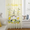 thumbnail image 6 of Lemon Gnomes Sheer Curtains 108 Inches Extra Long, Yellow Summer Botanical Fruit Leaves Light Filering Curtains, Privacy Drapes Simi Floor to Veiling Curtain for Living Room Bedroom Window Treatment, 6 of 9