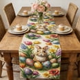 thumbnail image 6 of QuanTara Easter Table Runner Decor, 12.99 x 70.86in Polyester Table Flag for Dining Kitchen Party, Spring Tablecloth for Home Restaurant Foyer Decoration, 6 of 7