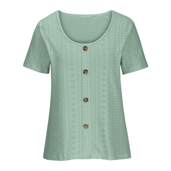 ZKCCNUK Womens Tops Fashion Summer Short Sleeve Round-Neck Solid Casaul Tops T-shirt