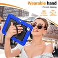 thumbnail image 3 of for iPad Pro 11 inch Case (M4 2024/M5 2025), 360 Rotating Shockproof Cover with Stand, Handle, Shoulder Strap, Blue, 3 of 7