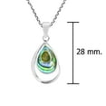 thumbnail image 5 of Classic Teardrop Abalone Shell Inlay .925 Sterling Silver Pendant Necklace, 5 of 6