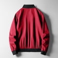 thumbnail image 4 of Fgnfyis Mens Coat Lightweight Zip up Slim Fit Windbreaker Track Jacket Spring Fall Pockets Mens Jackets Casual Stylish Red L, 4 of 4