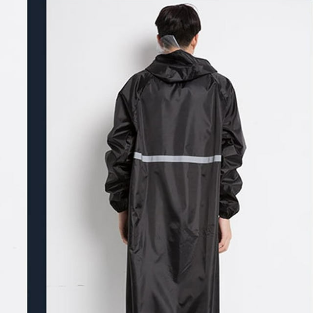 ZOUSSIQI Reflective Long Rain Jacket, Waterproof Reusable Poncho with 3 Layer Coating, Suitable for Outdoor Adventures (XXXXL) CA919-47189