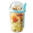 thumbnail image 3 of Parfait Tasses avec Couvercles Grande Capacité Tasse Apéritif Réutilisable Contenant pour Avoine de Nuit Orange Rouge, 3 of 7