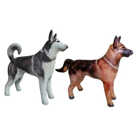 Toy Husky - Inflatable Husky Shepherd Dog Animal Toy Party Gift Kids (HUSKY+SHEPARD)