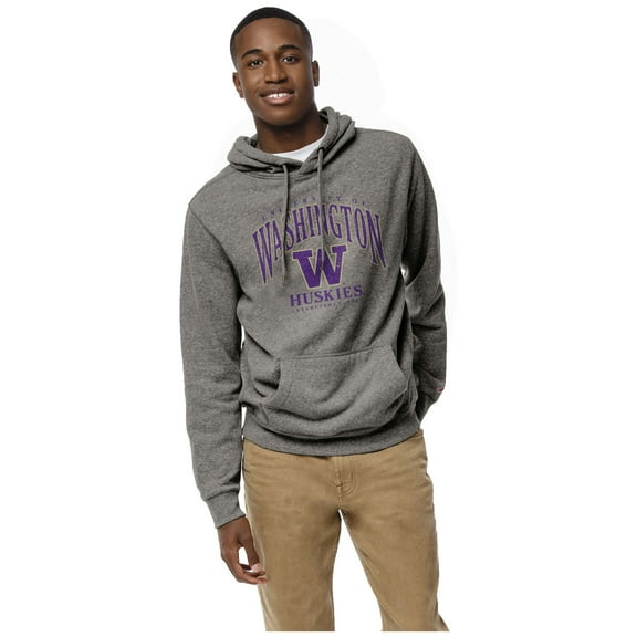 Men's League Collegiate Wear Heather Gray Washington Huskies Heritage Tri-Blend Pullover Hoodie