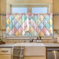 thumbnail image 2 of Yayeee Kitchen Curtains Set of 2 Light Filtering 57"x36" Over Sink Window Panels, Colorful Geometric, 2 of 7
