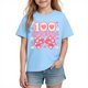 thumbnail image 1 of Camiseta de Manga Corta Linda para Niños Niñas Impresión Gráfica Escuela Temporada Casual Tee, Chicas Manga Corta Tops Ropa de Juego Suave Alternativa, 1 of 9