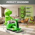 thumbnail image 5 of 12V Power Ride On Toy with Remote Control, 360° Spin Scooter Ride On Cars for Kid with Bluetooth Music, Indoor Floor Mop, Inflatable Dinosaur, Battery Powered Ride On Cars for Toddlers Age 2-4, Green, 5 of 9
