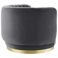 thumbnail image 4 of Modway Embrace Tufted Performance Velvet Swivel Chair in Gold Gray, 4 of 7
