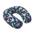 thumbnail image 2 of Xecao Dinosaur Print Memory Foam Cervical Neck Pillow Versatile U-Shaped Pillows for Home,Office,Camping,Travelling,Soft Washable Cover, 2 of 8