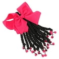 thumbnail image 1 of WASHWEPE 1Set Bowknot Braiding Hair Extensions Rosy Synthetic Fiber for Women and Girls, 1 of 5