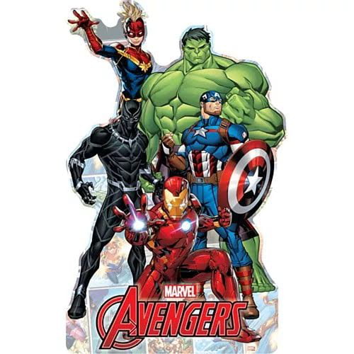 Cardboard People Captain America Life Size Cardboard Cutout Standup -  Marvel's Avengers Animated