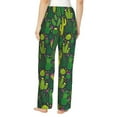 thumbnail image 3 of Xecao Cactus 1 Women's Straight Lounge Pajama Pants: The Epitome of Relaxed Sleepwear, 3 of 9