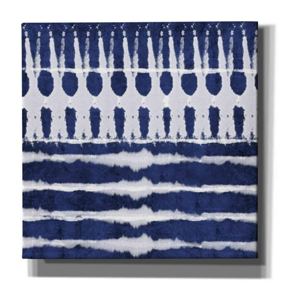 Epic Graffiti 'Blue Shibori A' par Linda Woods, Art Mural sur Toile, 37"x37 Pouces