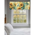 thumbnail image 3 of Sunflower Valances for Windows, Rod Pocket Kitchen Valance Curtains - Soft & Washable Small Window Treatment for Living Room,&nbsp;Bathroom, Butterfly Watercolor , 42x12 Inch, 1 Panel, 3 of 9