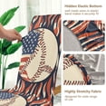 thumbnail image 5 of Yayeee 2 Pack Dining Chair Covers Stretch Parson Chairs Slipcovers Seat Protector, Baseball Pattern, 5 of 6
