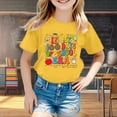 thumbnail image 2 of SXcggal One Mode Enfants T-Shirt Décontracté Imprimé Col Rond Manches Courtes Ample Mignon Confortable Beaux Hauts Filles, 2 of 4