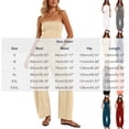 thumbnail image 3 of gakvbuo Summer Jumpsuits Womens Casual Strapless Overalls Romper Playsuit Suspender Trousers Off The Shoulder Sleeveless Outfits With Pockets, 3 of 8