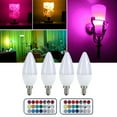 LYUMO LED Light Bulb Color Changing 3W E12 RGB+Cool White Candle Light
