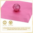 thumbnail image 4 of 6x6 Inch Foil Candy Wrappers, Square Fine Grid Aluminium Foil Candy Wrapping Paper Pink, 100 Pcs, 4 of 7