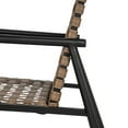 thumbnail image 5 of Christopher Knight Home Minimalist 3-Piece Outdoor Bistro Set, PE Rattan Chairs with Round Glass Table, Black+Brown, 5 of 13