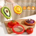 thumbnail image 6 of Aokelily Silicone Fruit Storage Box,Fruit And Vegetable Anti-Oxidation Storage Box,Silicone Fruit and Vegetable Storage Containers Set for Fridge Keep Fresh(4 Pcs), 6 of 7