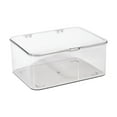thumbnail image 2 of Desktop Cosmetic Organizer Dresser Organizer Household Toiletries Transparent Large Capacity Mask Storage Box With Lid, 2 of 6