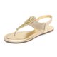 thumbnail image 1 of Sandalia DREAM PAIRS con tiras elásticas brillantes doradas talla 5, 1 of 7