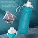 thumbnail image 5 of Botellas de agua plegables Silicona sin BPA Botella de agua de viaje reutilizable a prueba de fugas Botella impermeable liviana para deporte Hacer ejercicio Camping Mochilero Senderismo - Azul Ormromra LRWJ855-1, 5 of 9