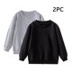 thumbnail image 1 of Cowsor Unisex Kids Solid Cotton Thin Pullover 2PC Sweatshirt T-Shirt Toddler Baby Crewneck Long Sleeve Tshirts Tops Blouse, 1 of 7