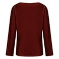 thumbnail image 6 of Cowl Neck Tops for Women, Yigetop Women's Long Sleeved Fashion Printed Tops Piled Collar T Shirt Women's Shirt Womens Work Tops Brick Red M, 6 of 6