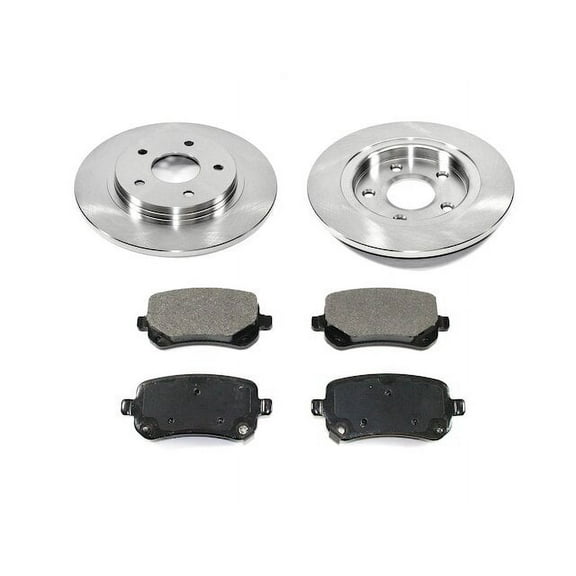 Rear Brake Pad and Rotor Kit - Compatible with 2009 - 2013 Dodge Journey 2010 2011 2012