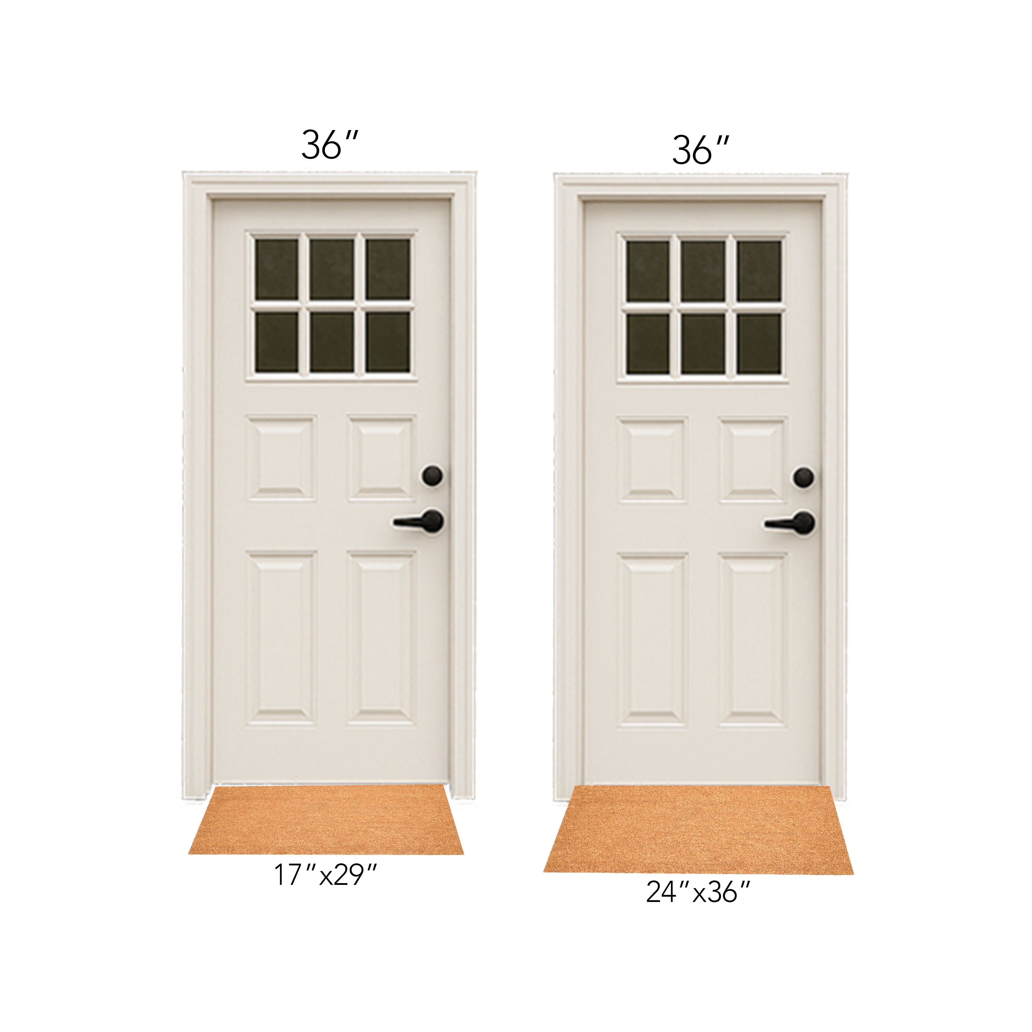 Blue Border Monogram Doormat (Letter C)