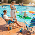 thumbnail image 7 of Ktaxon 1Pc Folding Backpack Beach Chair 5 Positions, High Back Beach Chairs W/ 2in1 Storage Pockets and Removable Pillow for Adults, Blue Striped, 7 of 7