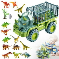 Dinosaur Toy for Kids 3-5 5-7, Dinosaur Truck Carrier Car, Monster Truck with Dinosaur Toys for Boys, Dino Transport Cars Playset Gift(Tyrannosaur) for Boys