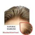 thumbnail image 2 of Lyricalhair French Lace Toupee for Men Hairpieces Mens Toupee Human Hair Replacement System Bleached Knots Lace with Poly Hair Wig Units 7"X9" #18 Medium Blonde, 2 of 5