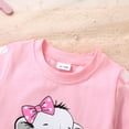 thumbnail image 6 of Happy Town Toddler Baby Girl Summer Outfits Short Sleeve T-Shirt + Shorts Girls Two-Piece Clothes Set, 6 of 8