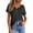 Black, variant on MIXUE Womens Summer Tops Summer Solid Color Fashion V Neck Short Sleeve Casual Loose Comfortable Pullover Tee Shirts Activewear,Black,XL