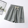 thumbnail image 4 of Tdoqot Toddler Girls Active Shorts- Lightweight Summer Cotton Fashion Athletic Shorts Gray Size 8T, 4 of 7
