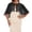 Black^0610I&02, variant on Women's Chiffon Capelet Shrug Open Front Cropped Sheer Cover Up for Evening Dresses Weddings
