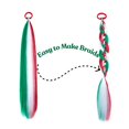 thumbnail image 3 of Red/White/Green Ponytail Extension for Women and Girls, Tinsel Hair Pieces With Rubber Band Christmas Festival Girls Hair Accessories 27.5 inch Synthetic Ponytail Crazy Days Hair 2pcs/lot, 3 of 8