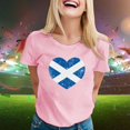 thumbnail image 2 of XIAONU Men's Vintage Scotland Flag Heart Graphic T-Shirt Retro Casual Daily Crewneck Short-Sleeve Tee, 2 of 4