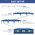thumbnail image 4 of Zimtown 10'X30' Canopy Pop up Wedding Party Tent Foldable Gazebo W/8 Sidewalls Canopy Blue, 4 of 10