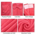 thumbnail image 3 of Unique Bargains Bath Wrap Towel for Women Adjustable Closure with Pocket Rose Red, 3 of 7