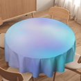 thumbnail image 4 of Round Table Cloth Trendy Blue and Purple Gradient Tablecloths Washable Table Cover for Kitchen Dinning Party Tabletop Modern Decoration,60inch, 4 of 8