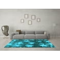 thumbnail image 3 of Ahgly Company Indoor Rectangle Abstract Light Blue Modern Area Rugs, 2' x 5', 3 of 4