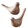 thumbnail image 2 of KGJQ Resin Bird Ornaments, Retro Wood Color Bird Figurine, Handmade Carved Decorative Bird Statue for Country Farmhouse Home Tabletop Decor, 2 of 8